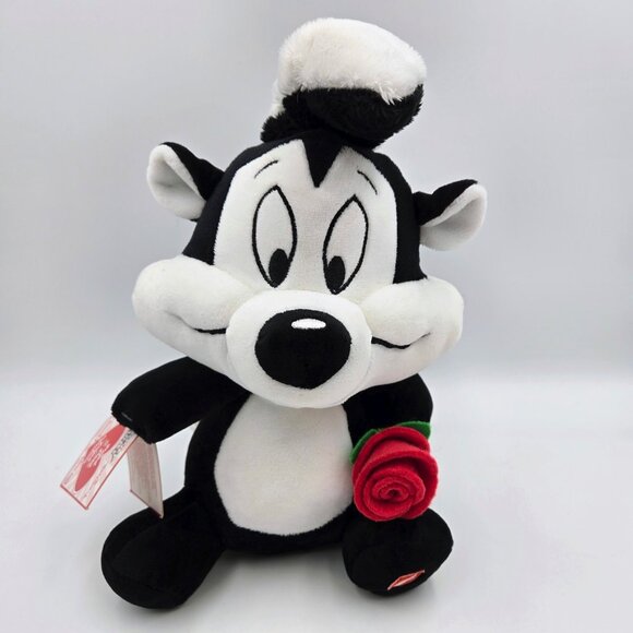 10” Hallmark Warner Bros Looney Tunes Talking & Singing Pepe Le Pew Plush Tested - Picture 4 of 12